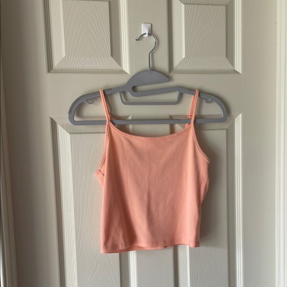 American Eagle Outfitters Orange Sleeveless Crop Camisole
